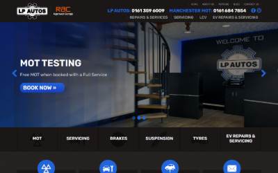 Website preview for L.P Autos Ltd