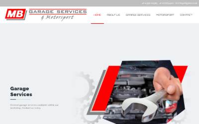 Website preview for MB Garage Services & Motorsport