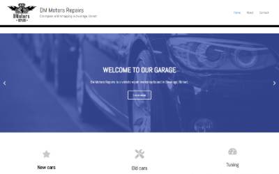 Website preview for DM Motors