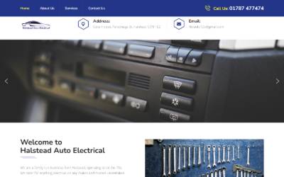 Website preview for Halstead Auto Electrical