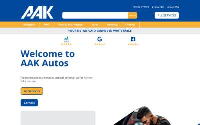 Website preview for AAK Auto Service