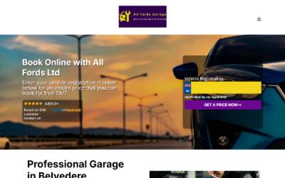 Website preview for ALL FORDS LTD