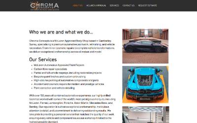 Website preview for Chroma Concepts