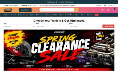 Website preview for Car Enhancements UK Ltd (CEUK)