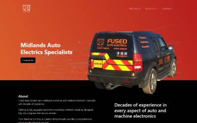 Website preview for Fused Auto Electrics