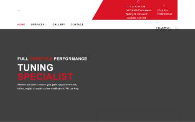 Website preview for Full Throttle Performance
