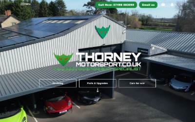 Website preview for Thorney Motor Sport