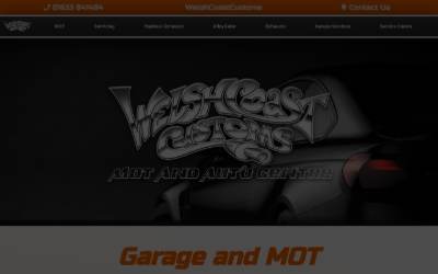 Website preview for Welsh Coast Customs Limited