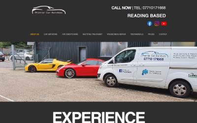 Website preview for Premier Car Services