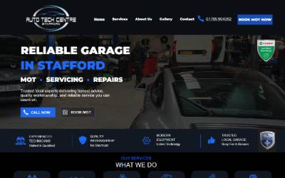 Website preview for Autotech Centre Stafford
