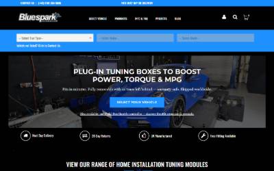 Website preview for Bluespark Automotive Ltd