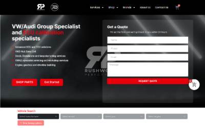 Website preview for Rushworth Performance - Car Repair Stourbridge