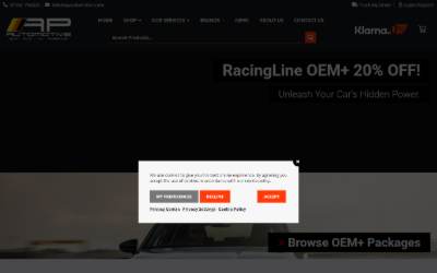 Website preview for AP Automotive