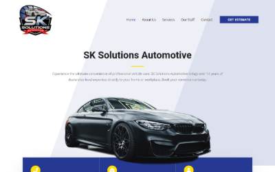 Website preview for SK Solutions Automotive Ltd