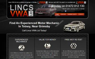 Website preview for Lincs VWA Services