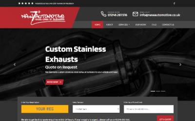 Website preview for NAW automotive