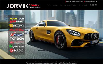 Website preview for Jorvik Tuning Wales