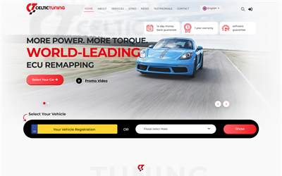 Website preview for Celtic Tuning