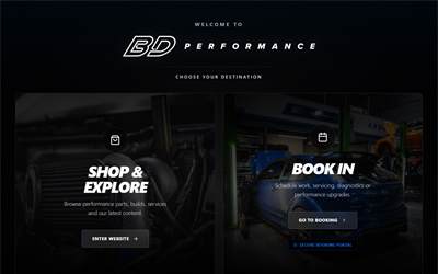 Website preview for BD Performance