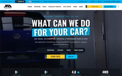 Website preview for JFA Automotive