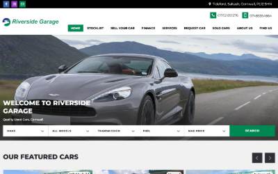 Website preview for Riverside Garage