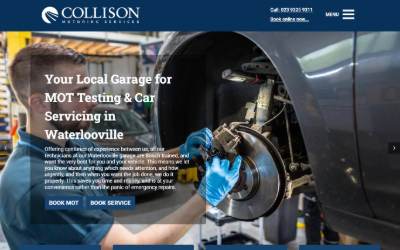 Website preview for Collison Motoring Services