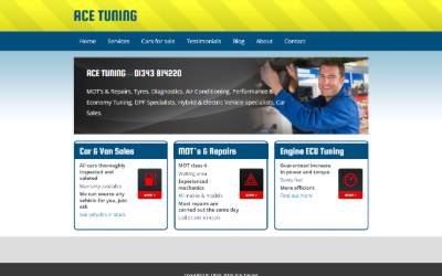Website preview for Ace Tuning