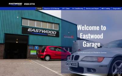 Top of the website for Eastwood Garage