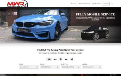 Website preview for Mwr Performance