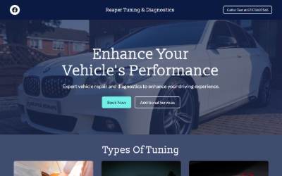 Top of the website for Reaper Tuning and Diagnostics