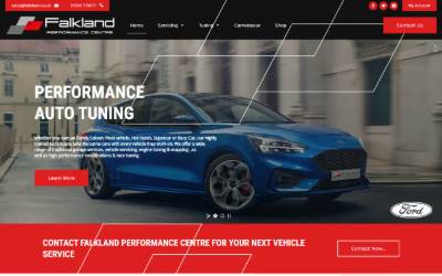 Website preview for Falkland Performance Centre Ltd