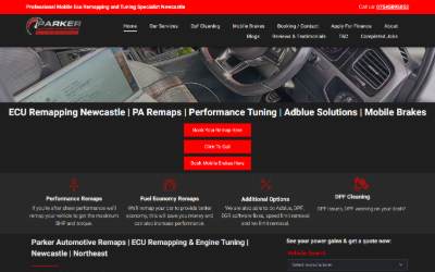 Website preview for Parker Automotive Remaps