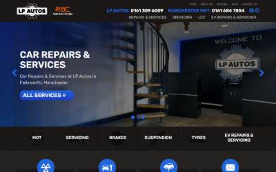 Website preview for L.P Autos Ltd