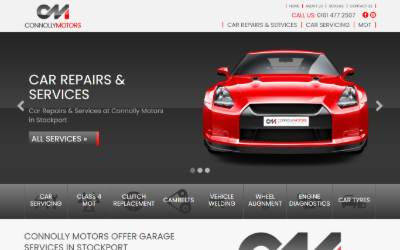 Website preview for Connolly Motors