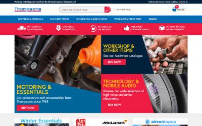 Website preview for Thompsons of Macclesfield LTD