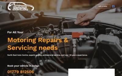 Website preview for North East Auto Centre