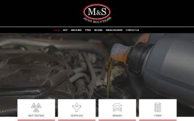Website preview for M and S Auto Soloutions