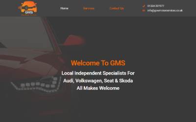 Website preview for Gow motor services