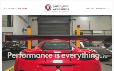 Website preview for Stainless Creations