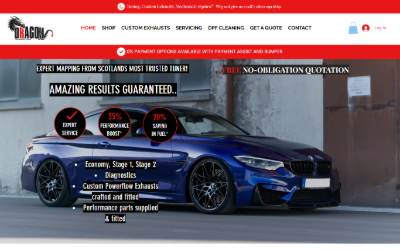 Website preview for Dragon Performance