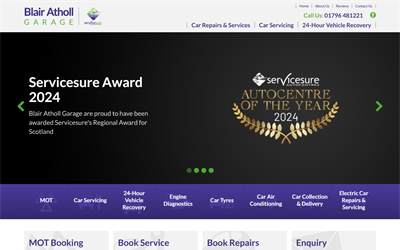 Website preview for Blair Atholl Garage