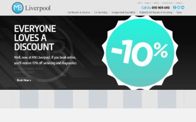 Website preview for MB Liverpool