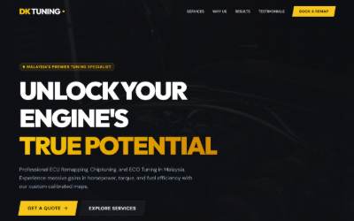 Website preview for DK Tuning LTD