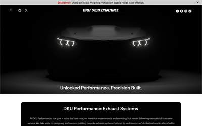 Website preview for DKU Performance