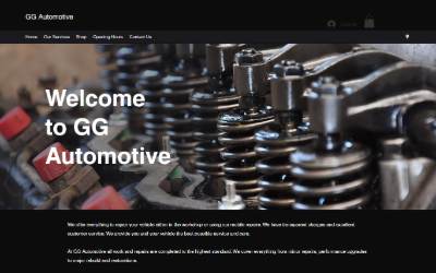 Website preview for GG Automotive