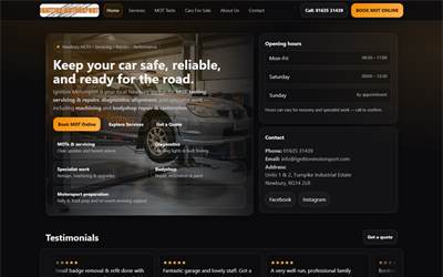 Website preview for Ignition Motorsport