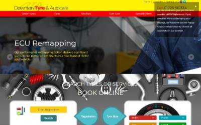 Website preview for Downton Tyre & Autocare
