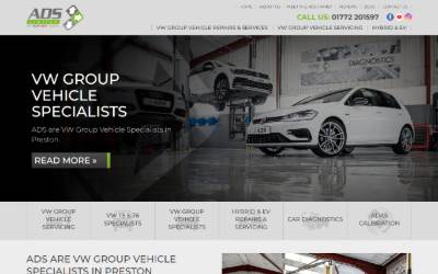 Top of the website for ADS Ltd