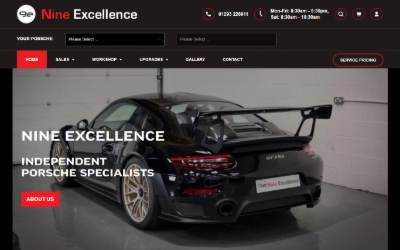 Website preview for Nine Excellence