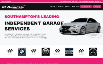 Website preview for Regal Autosport